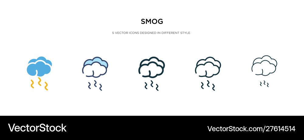 Smog icon in different style two colored Smog icon in different style two colored vector image