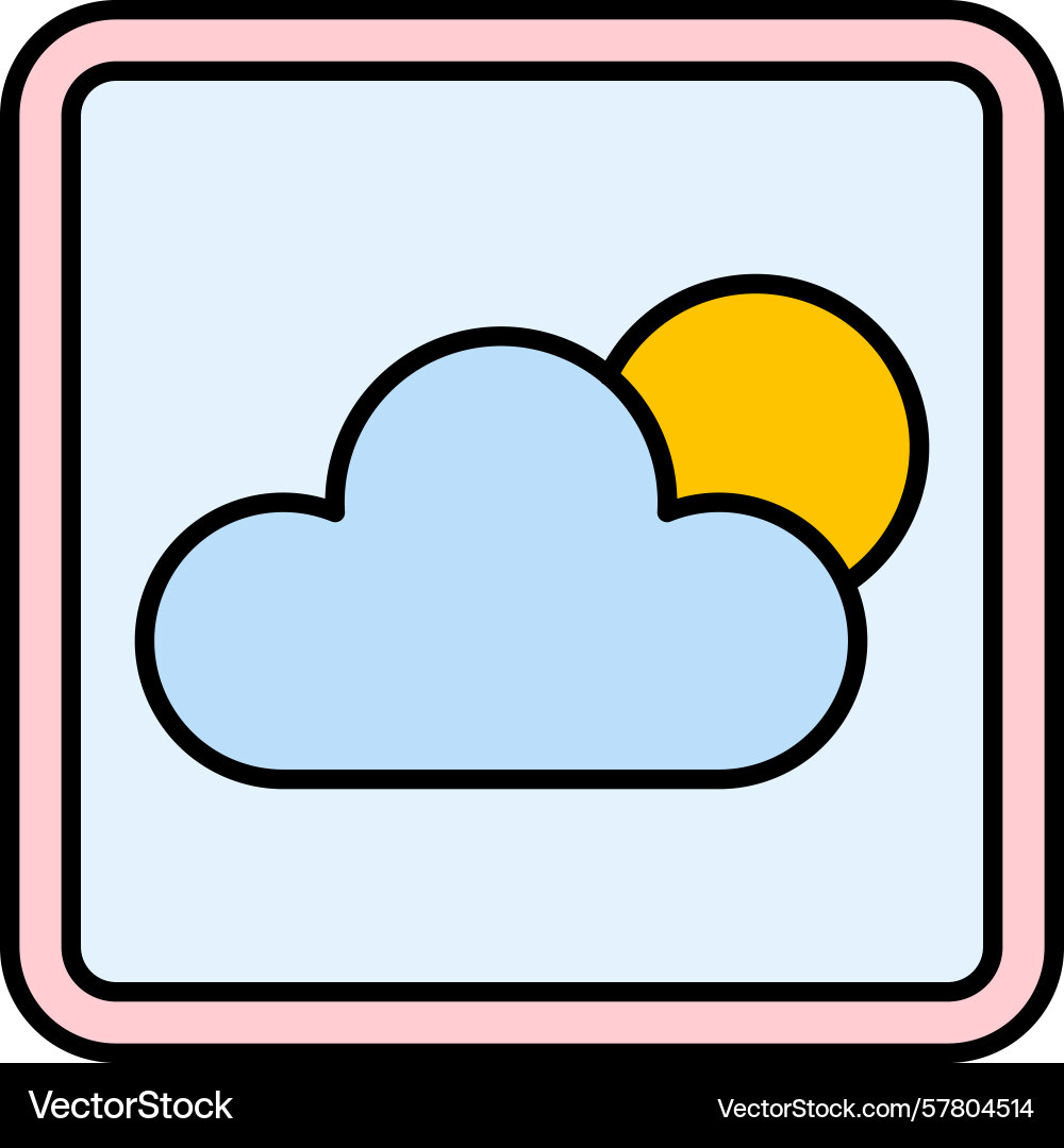Weather app line filled icon vector image