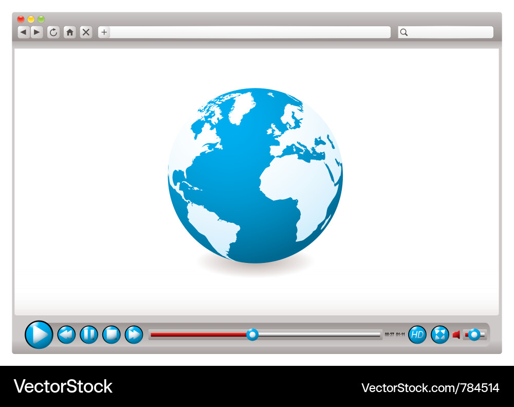 Web Browser Interface vector image