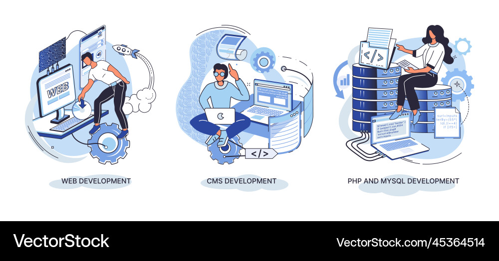 Website architecture concepts web development Website architecture concepts web development vector image