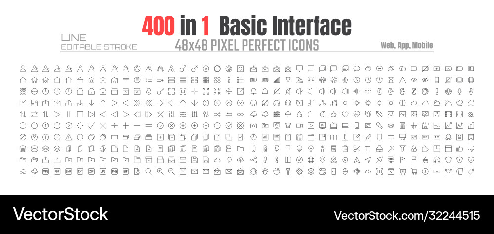 48x48 pixels perfect user interface basic simple vector image
