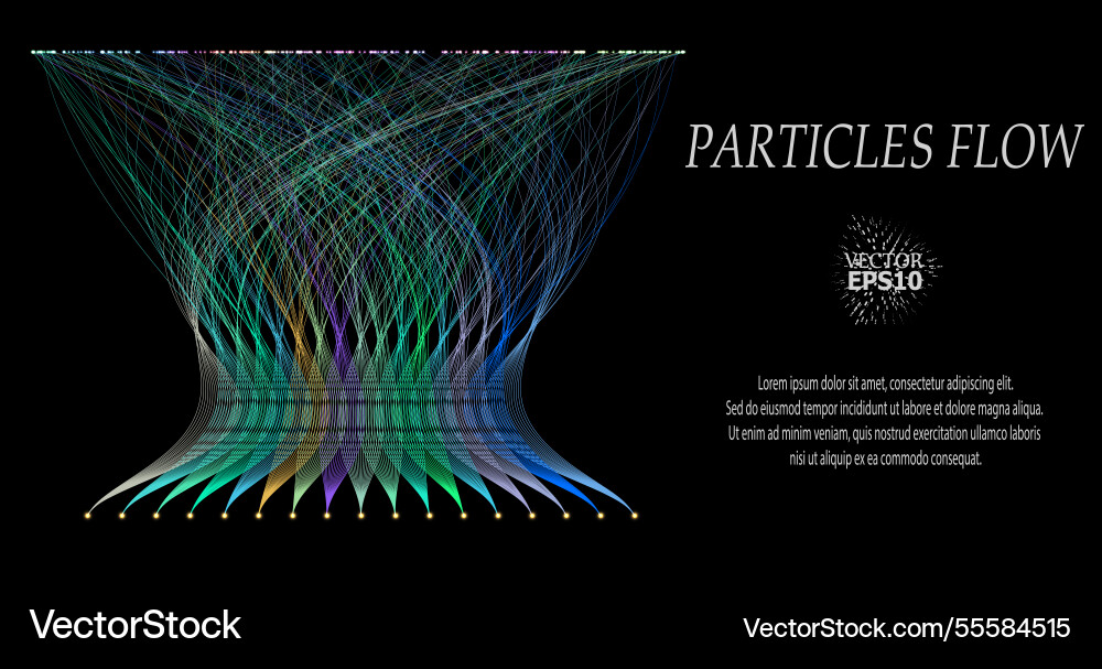 Abstract visualization of neural Abstract visualization of neural vector image
