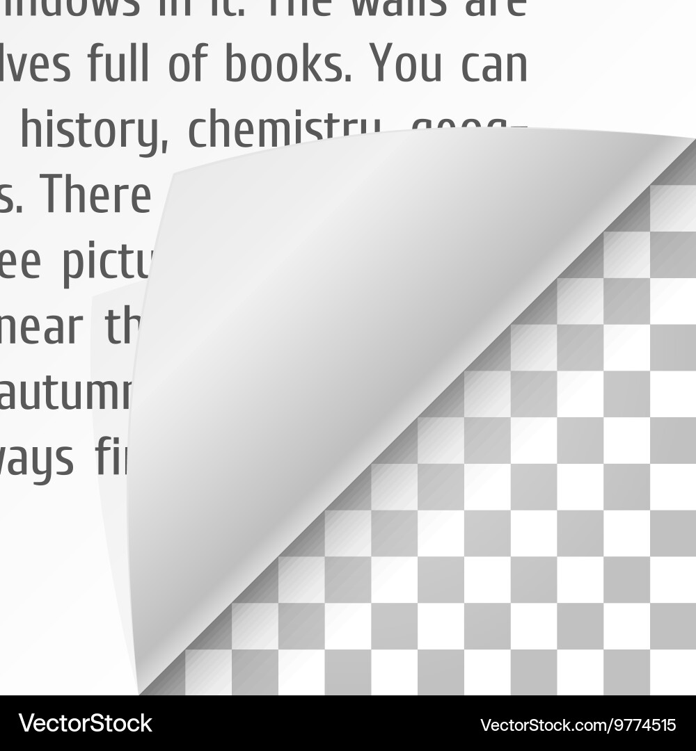 Curl paper corners with text vector image