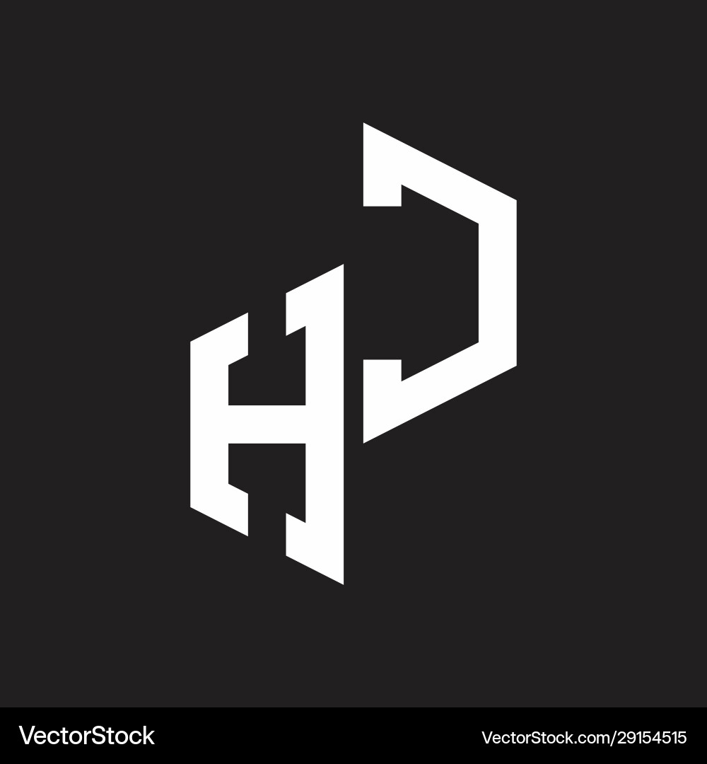 Hc initial letters logo monogram with up to down Vector Image