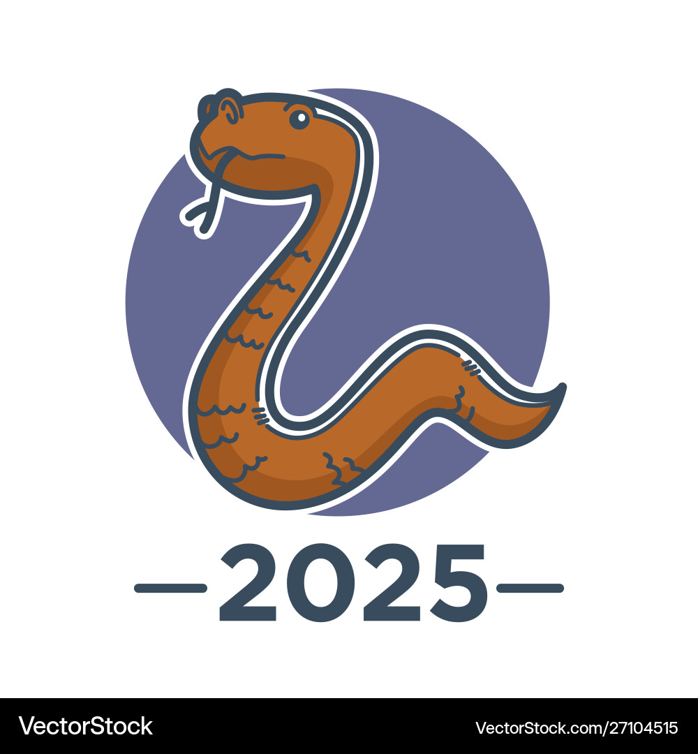 Horoscope and zodiac sign snake symbol chinese Horoscope and zodiac sign snake symbol chinese vector image