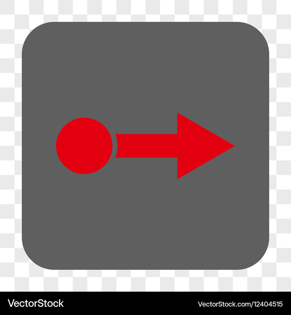 Pull right rounded square button vector image