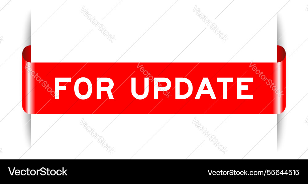 Red color inserted label banner with word Red color inserted label banner with word vector image