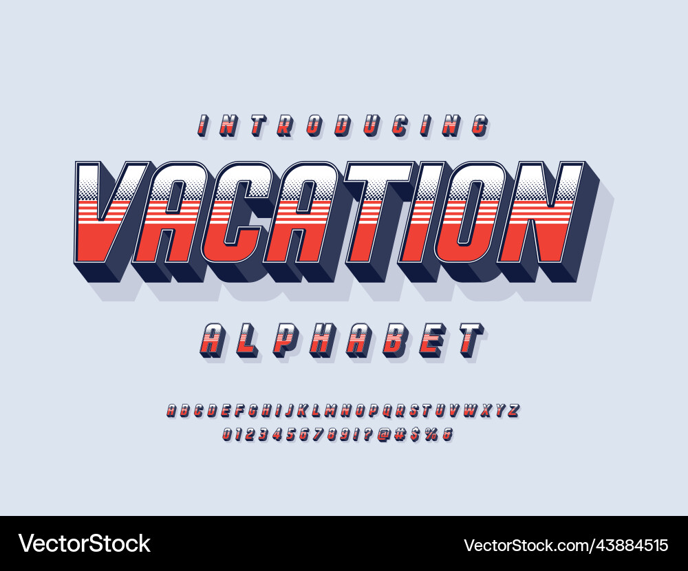 Retro font Retro font vector image