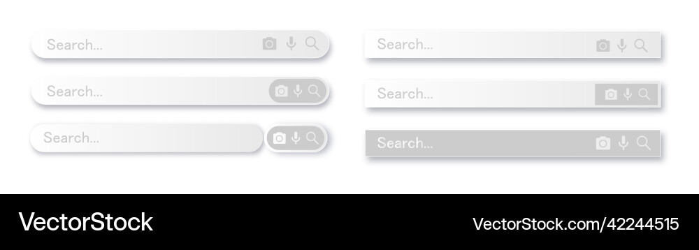 Search bar for user interface design and website Search bar for user interface design and website vector image