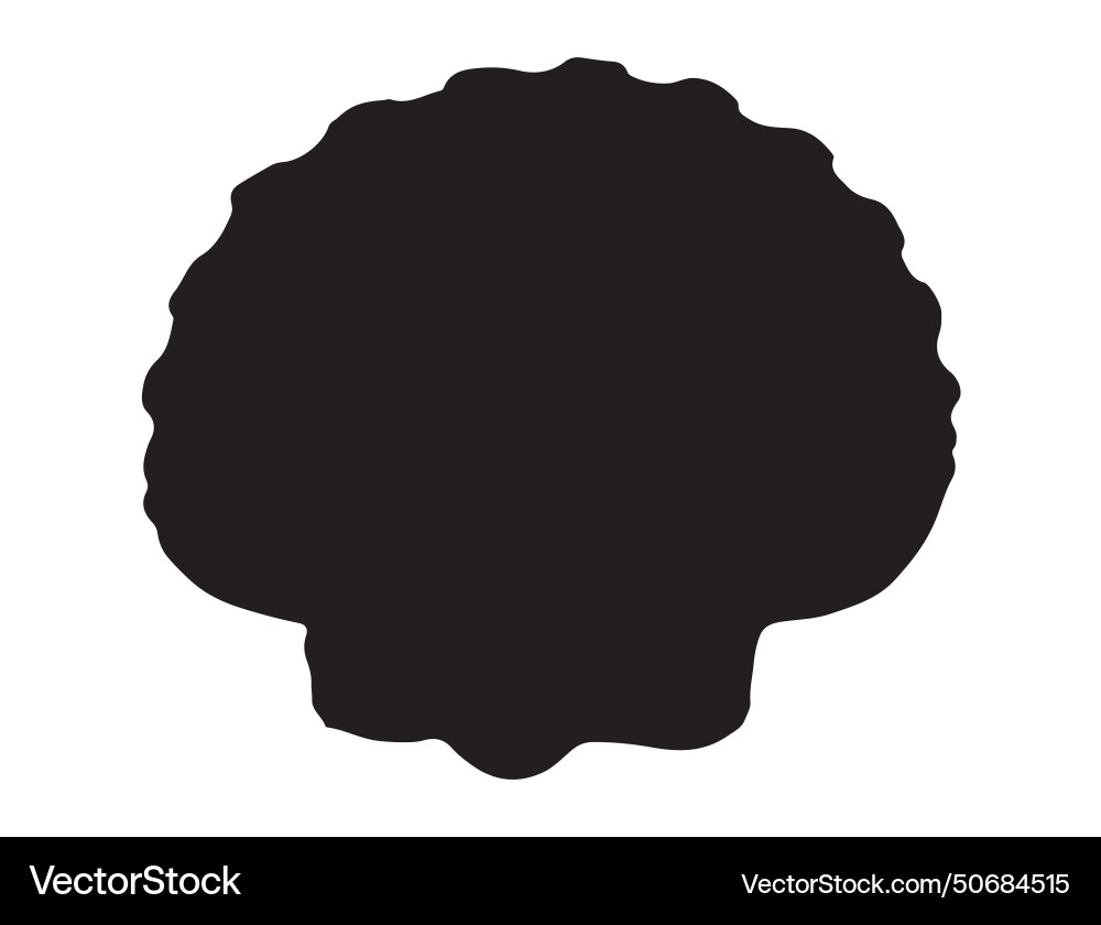 Seashell silhouette art Royalty Free Vector Image