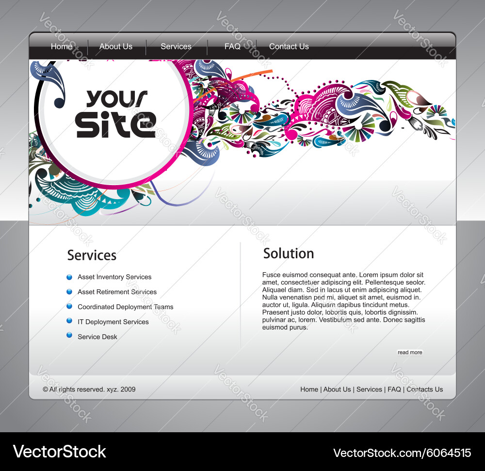 Web site design vector image