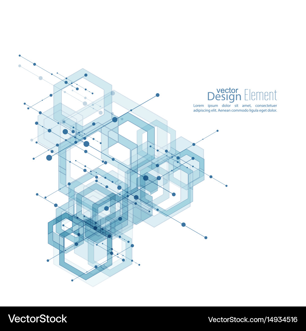 Abstract Network Structure Vector Image