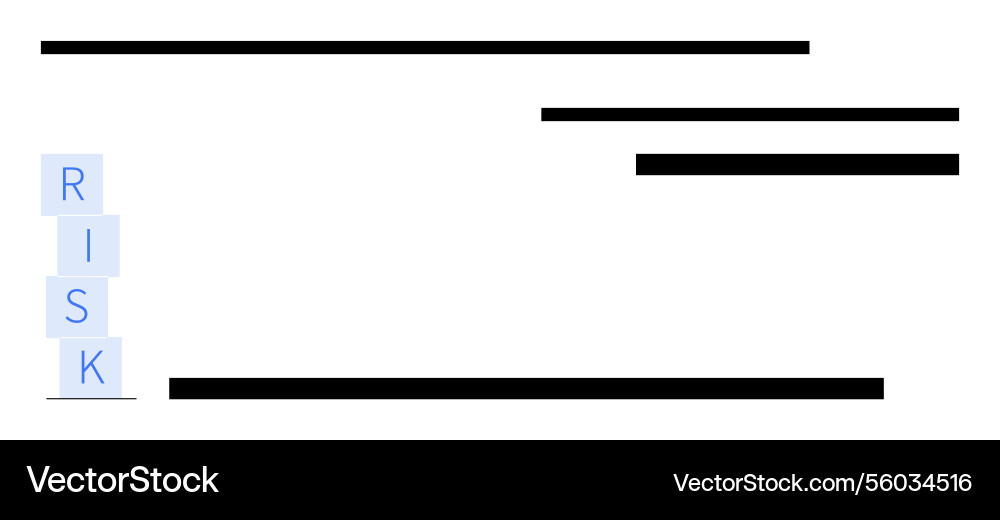 Blocks with risk text in vertical alignment beside Blocks with risk text in vertical alignment beside Vector Image