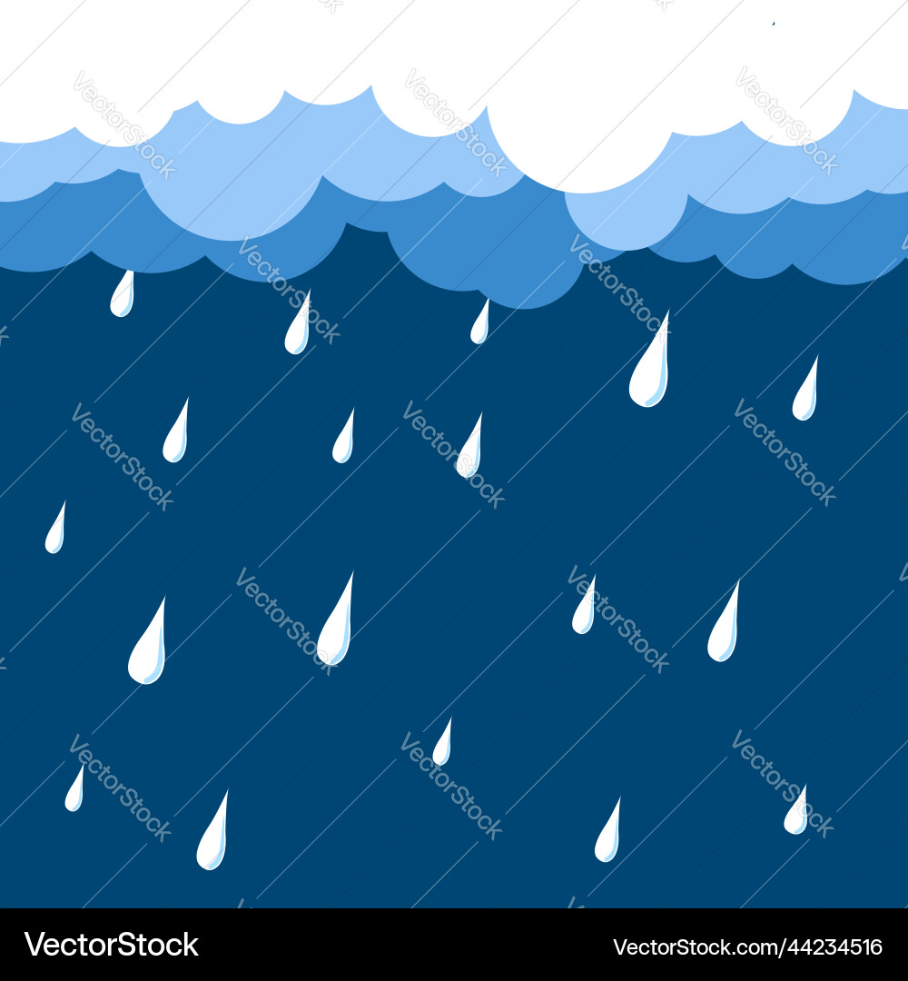 Clouds with rainfall background design Vector Image