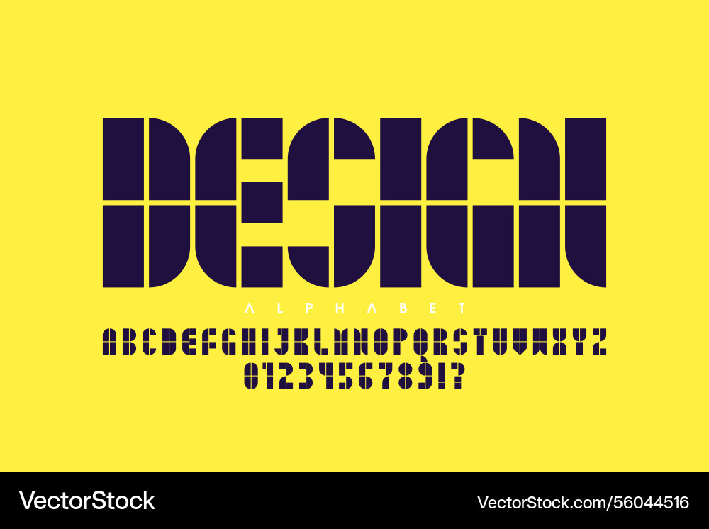 Design modern module style font alphabet letters Design modern module style font alphabet letters vector image