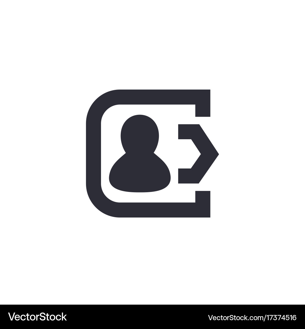 Exit Icon - Logout Symbol vector image