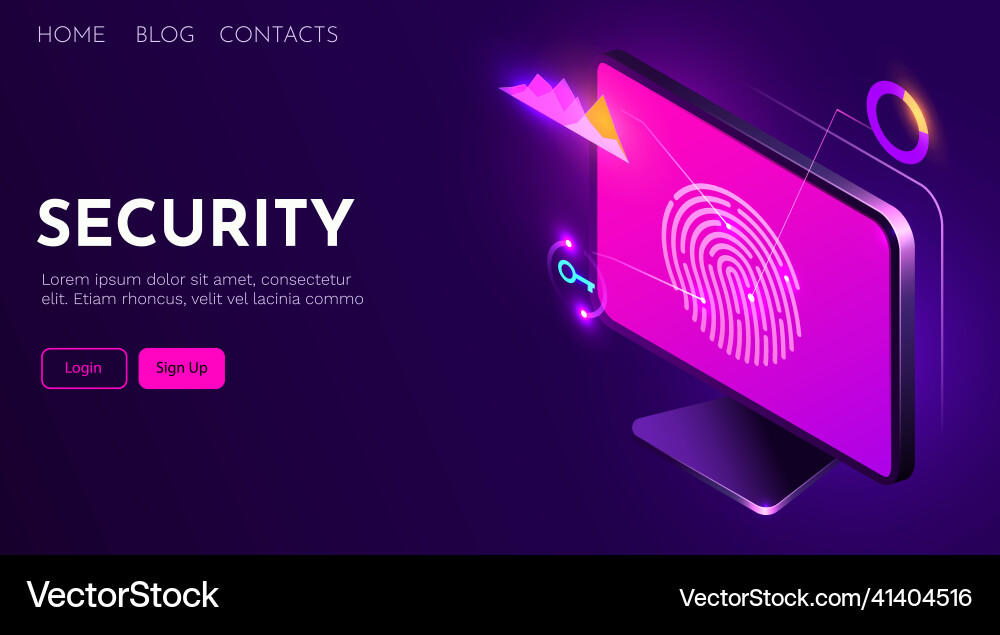 Fingerprint scan biometrics identify authorization Fingerprint scan biometrics identify authorization vector image