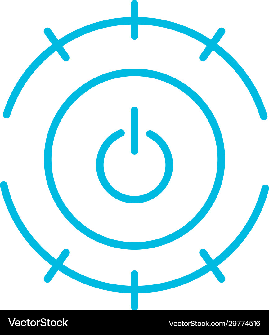 Isolated power button line style icon Vector Image