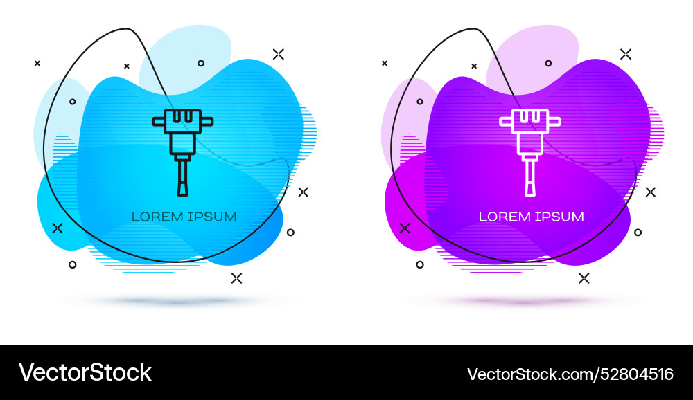 Line construction jackhammer icon isolated Line construction jackhammer icon isolated Vector Image