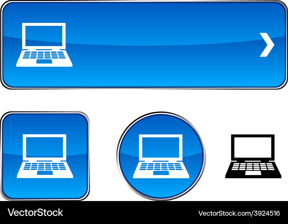 Notebook button set vector image