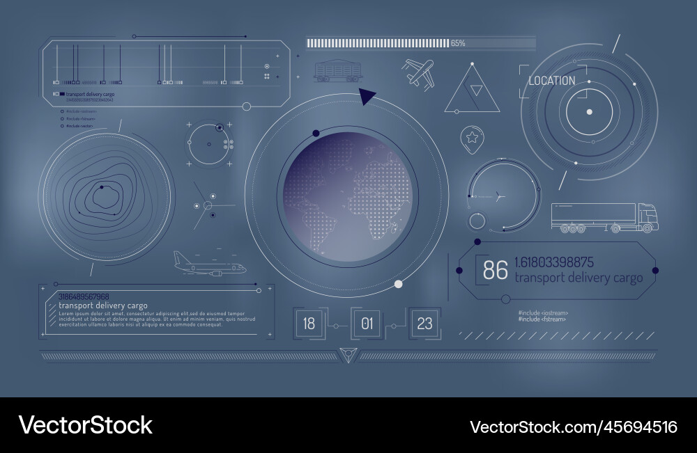 Set of infographic elements about geolocation Vector Image