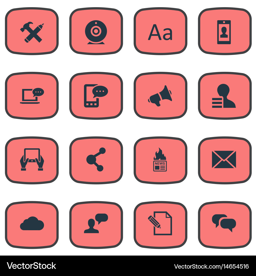 Set of simple user icons vector image