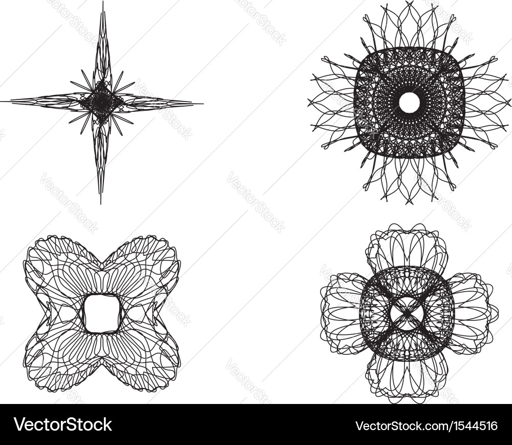Spirograph Muster & Elemente vektorbild