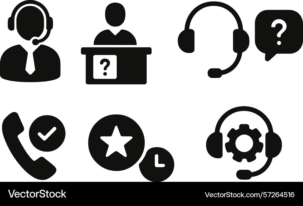 Support icons representing customer service Support icons representing customer service vector image