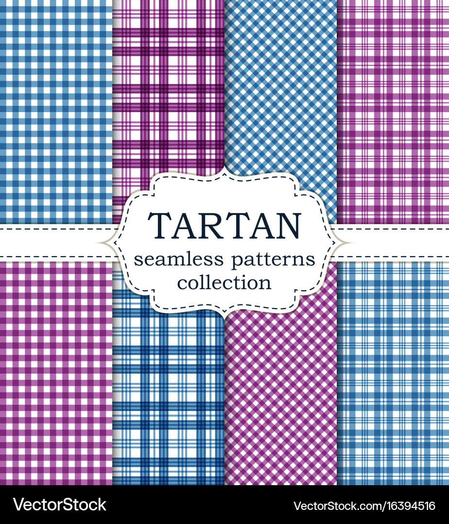 Tartan Pattern Collection vector image