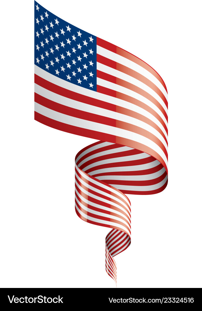 USA Flag Ribbon Vector Image