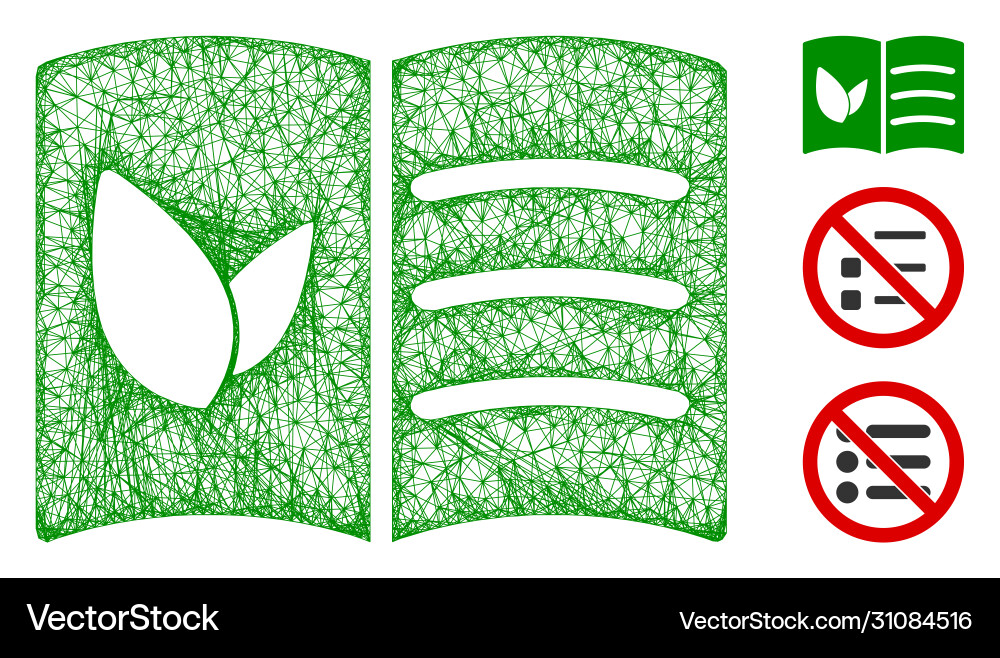 Vegan menu polygonal web mesh Vegan menu polygonal web mesh vector image