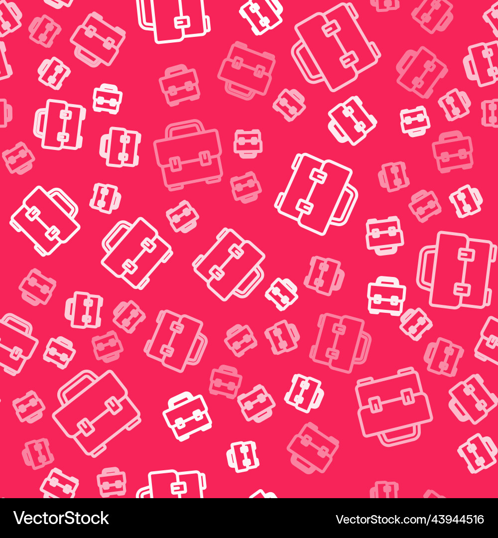 White line toolbox icon isolated seamless pattern Vector Image