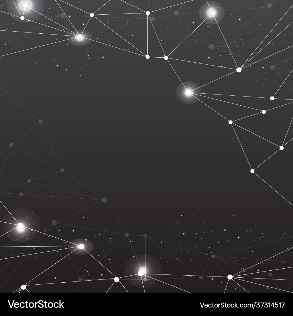Abstract background with connecting dots and lines vector image