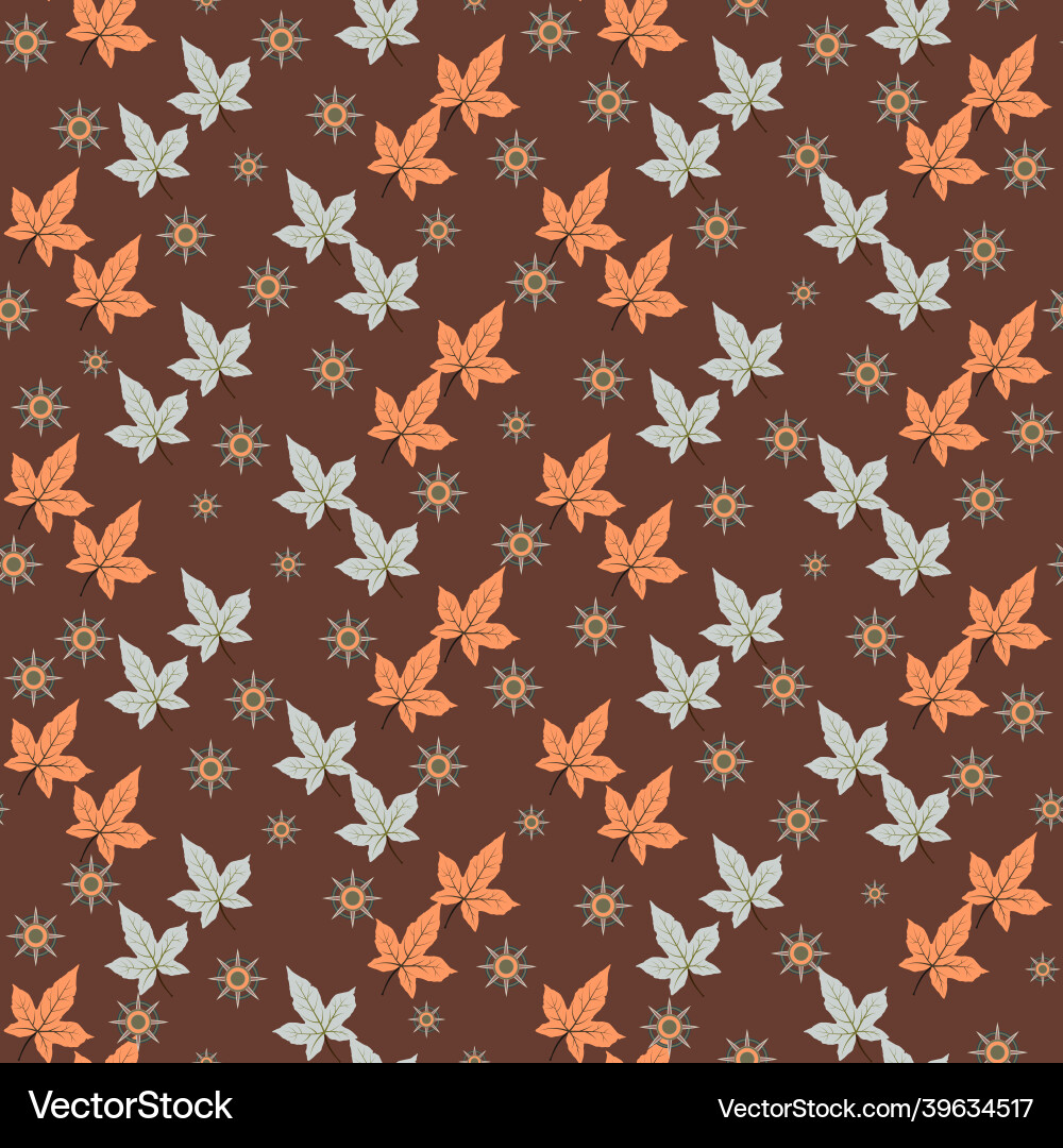 Abstract pattern from maple leaves Vector Image