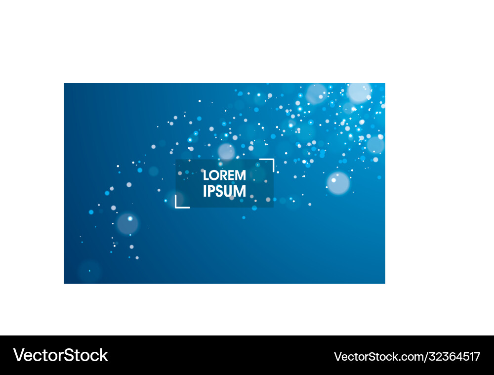 Blue abstract bokeh background Vector Image