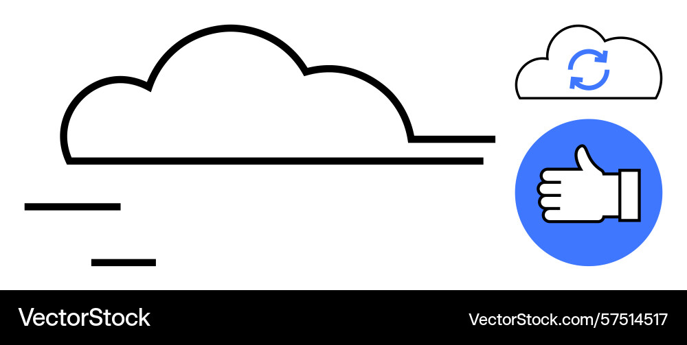 Cloud Computing mit Datensynchronprozess und Benutzer vektorbild
