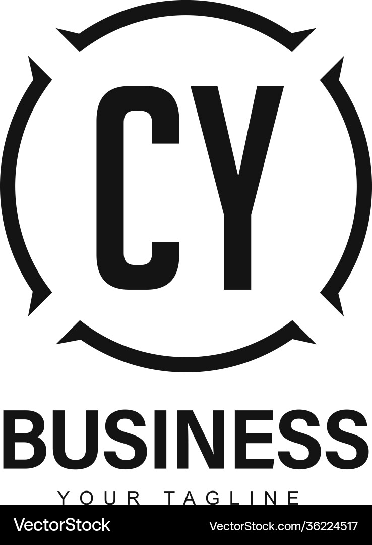 Cy initial a logo design with abstract style Cy initial a logo design with abstract style vector image