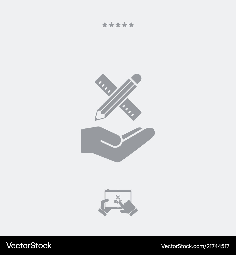 Design project - minimal modern icon Vector Image