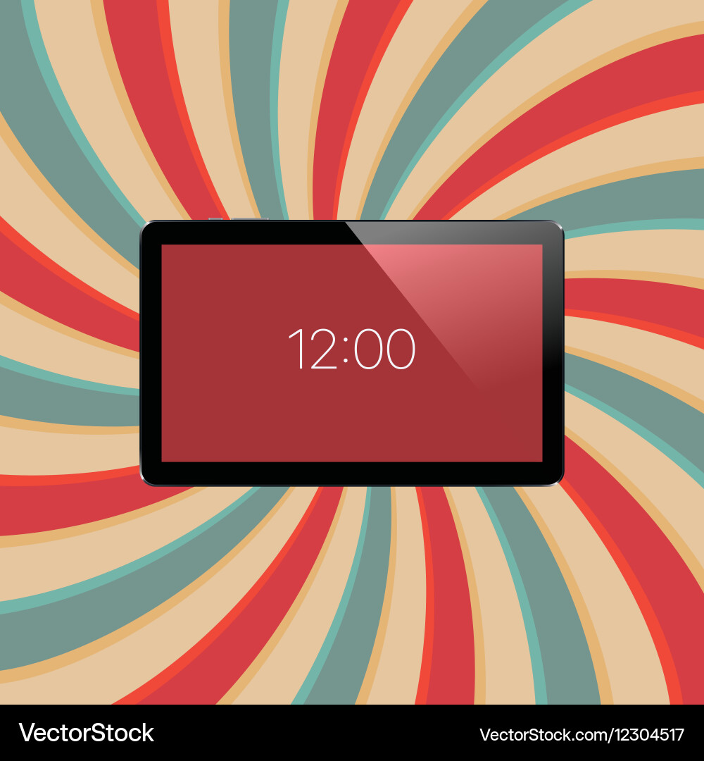 Digital tablet with shiny sensor screen electronic Vector Image