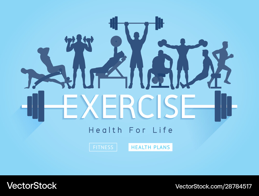 Exercises conceptual design background Exercises conceptual design background vector image