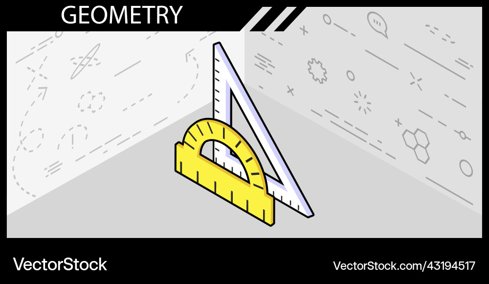 Geometry isometric design icon web 3d colorful Geometry isometric design icon web 3d colorful vector image