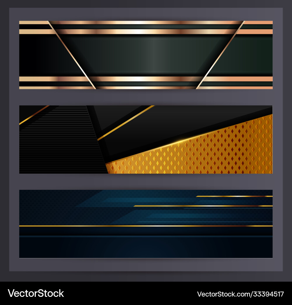 Horizontal banner set collection with various Horizontal banner set collection with various Vector Image