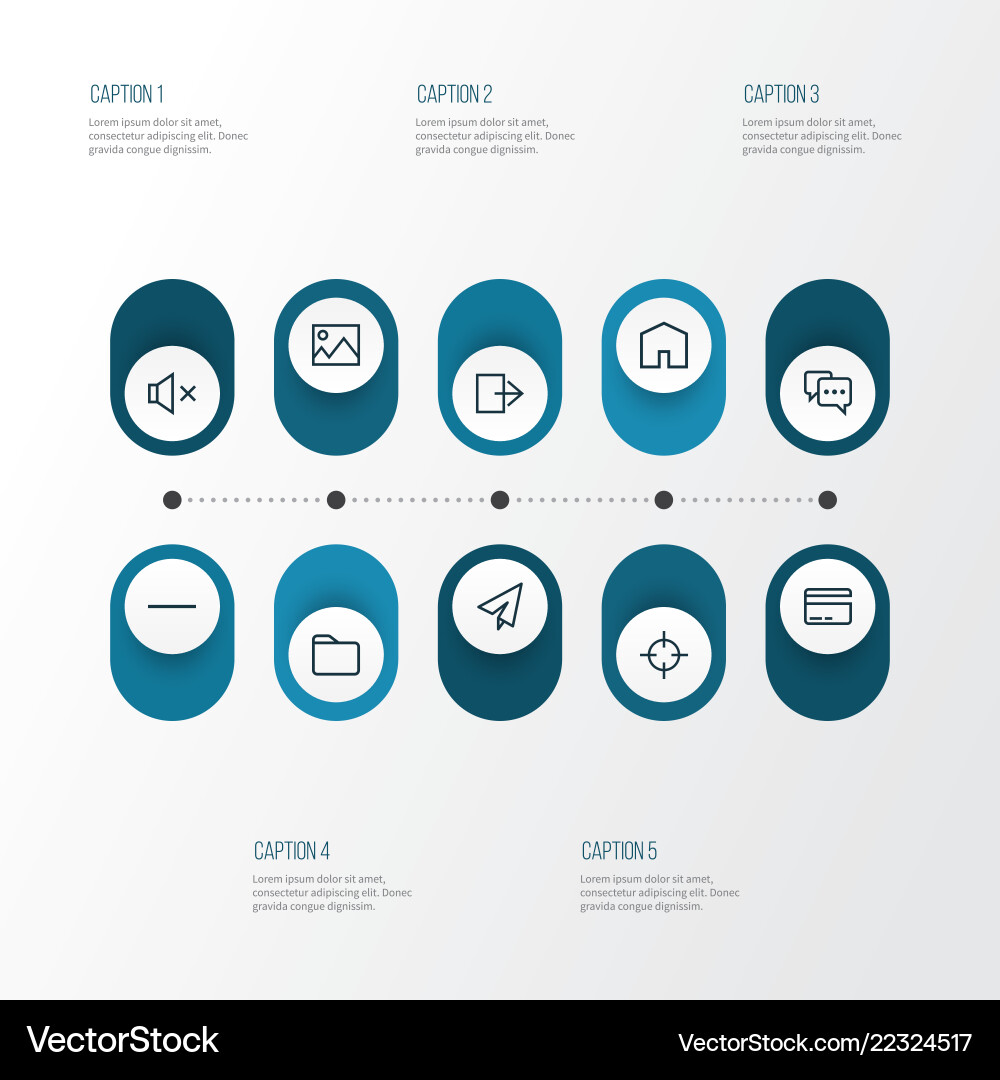 Interface icons line style set with dossier goal Interface icons line style set with dossier goal vector image