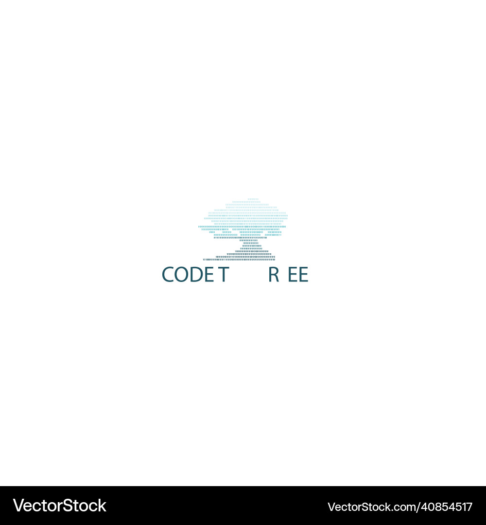 Minimalist design code tree privacy logo Minimalist design code tree privacy logo vector image
