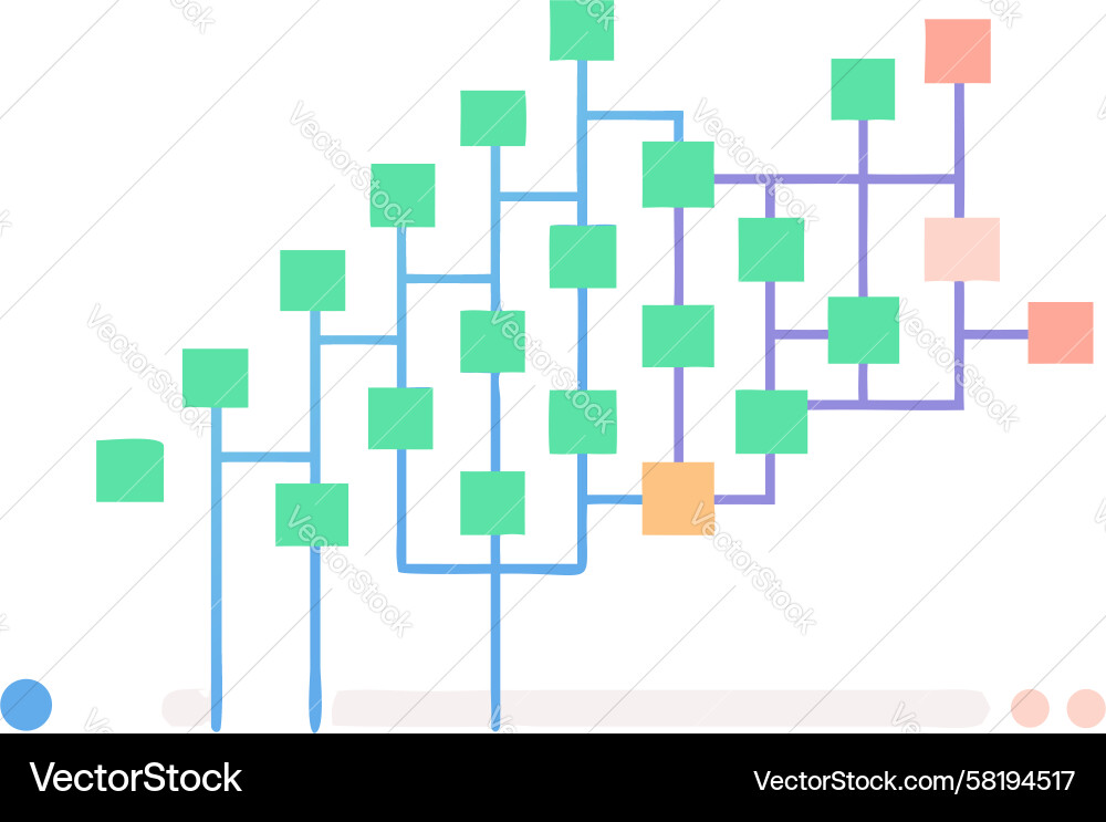 Network Communication Flowchart Vector Image