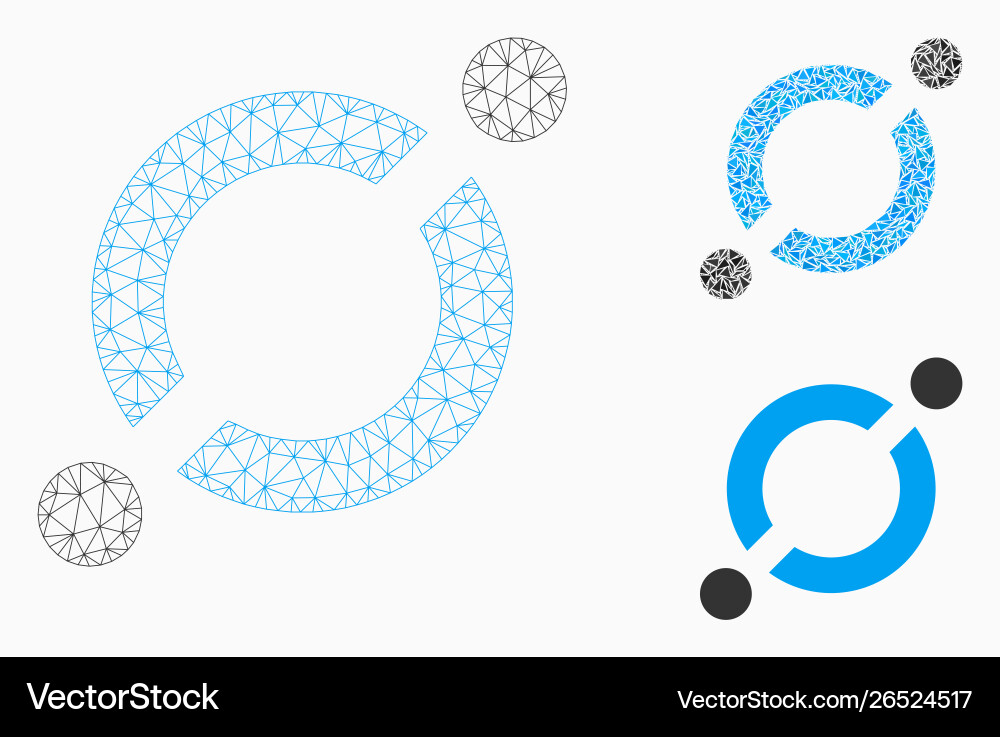 Node link mesh network model and triangle Vector Image