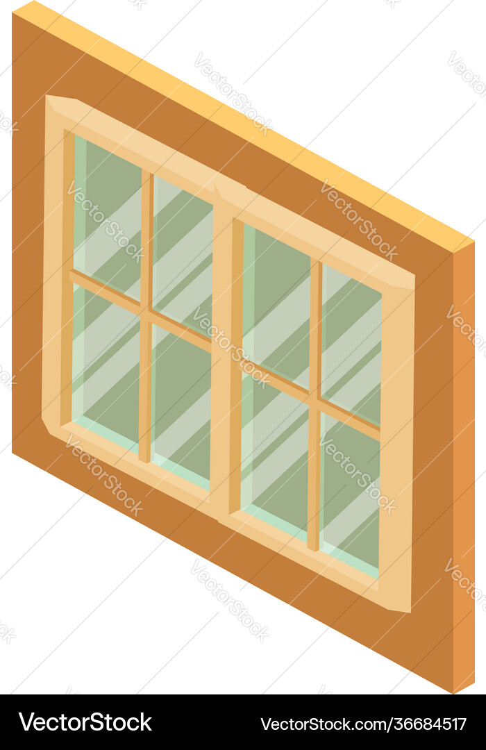 Office window icon isometric style Office window icon isometric style vector image