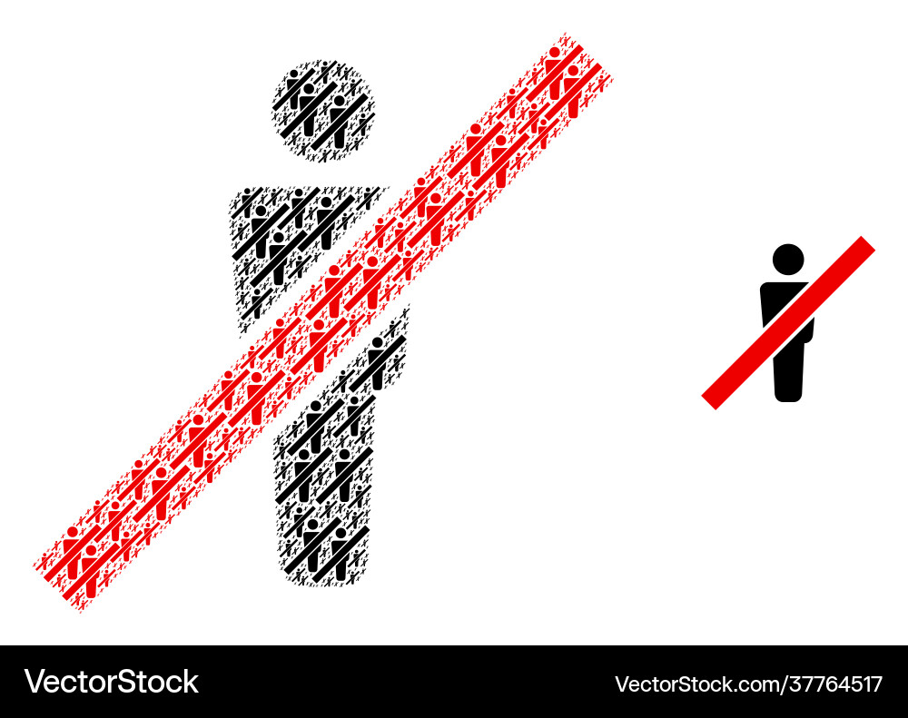 Remove man recursion icon composition Remove man recursion icon composition vector image
