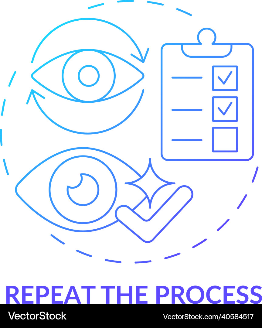 Repeat the process gradient concept icon Repeat the process gradient concept icon vector image