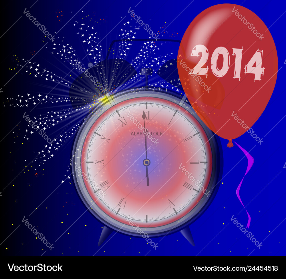 2014 clock vector image